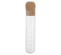 MALUGOGO Bouteille en verre résistant à la chaleur avec bouchon en liège pour infuser le thé, mini tube infuseur à thé en borosilicate haute qualité, récipient en verre de stockage adapté pour la