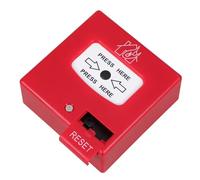 MALUGOGO Bouton d'allumage manuel avec interrupteur de réinitialisation manuelle et alertes immédiates en plastique rouge pour les nouveaux bâtiments et les immeubles de bureaux