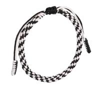MALUGOGO Bracelet Créatif Décoration de Poignet en Fil Noir et Blanc Facile à Porter et Confortable Tressé Main pour Festivals et Fêtes
