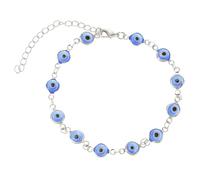 MALUGOGO Bracelet de cheville réglable contre le mauvais œil - Design unique en alliage de verre - Confortable à porter - Ne se décolore pas facilement - Pour homme - Fête des mères - Saint-Valentin