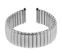 MALUGOGO Bracelet de montre extensible en acier inoxydable - Bracelet de rechange en métal élastique argenté pour homme, 15.50X2.00X0.20CM, Acier inoxydable, Acier inoxydable.