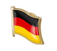 MALUGOGO Broche de Costume Drapeau Allemand en Métal Transparent, Épinglette Décorative Facile à Clipser, pour Événement Patriotique ou Journée des Vétérans
