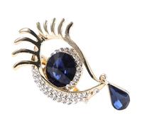 MALUGOGO Broche de poitrine créative en alliage avec strass - Pratique à porter - Utilisation à long terme - Forme de modélisation des yeux pour femme