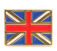 MALUGOGO Broche drapeau national rouge, blanc et bleu pour les occasions décontractées et les fêtes, badge en alliage métallique avec épingle robuste et aspect créatif attrayant