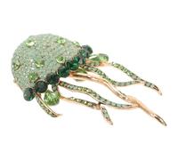 MALUGOGO Broche méduse en alliage de zinc et strass - Design créatif chic - Accessoire tendance - Peut être porté comme broche ou épinglette pour robes et chapeaux