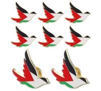 MALUGOGO Broche Palestine pour Femme en Alliage de Zinc, Accessoire Polyvalent Léger, Lot de 8 Pièces, Design Élégant pour Vêtements et Paquet Quotidien ou Occasions Spéciales