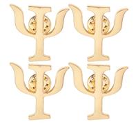 MALUGOGO Broches Psychologue en Alliage 4 Pièces, Épingles Décoratives Lettres Grecques, Épingle de Costume Rétro pour Femmes et Hommes, Accessoire Élégant pour Bureau et Fête des Mères