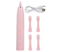 MALUGOGO Brosse à dents électrique rechargeable avec fonction de nettoyage automatique en profondeur, brosse à dents rose portable en ABS et microfibre, convient pour un usage domestique