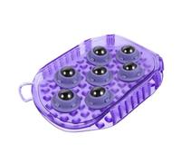 MALUGOGO Brosse de Massage Ovale Compacte avec 7 Boules Roulantes en Acier 360 ° Matériau PVC pour Massage du Cou des Epaules Pieds au Bureau Voyage