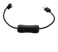 MALUGOGO Câble Adaptateur USB vers Ventilateur 4 Broches 0,3 M, Convertisseur Alimentation 12v à 5v Interrupteur, Accessoire Informatique Compatible Boîtier PC et Refroidissement