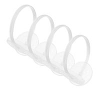 MALUGOGO Cadre de Cache-oreilles Lot de 4 Pièces en Plastique Blanc , Support Fiable et Facile à Nettoyer Squelette Intérieur Adaptable pour Usage Quotidien Prolongé