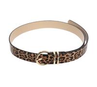 MALUGOGO Ceinture en similicuir noir pour femme avec boucle élégante, toucher confortable et essentiel pour les jeans, pour les tenues habillées et la vie quotidienne, léopard, 107.00X2.80X2.00CM