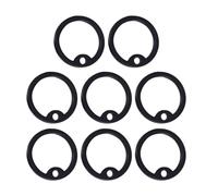 MALUGOGO Cercle du Silence des Chiens en Silicone Noir, Lot de 12 Pièces, Protection des Bords, Adapté aux Plaques D'identification Chien, Accessoires pour Fournitures pour Animaux