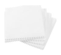 MALUGOGO Chiffons de Polissage pour Nettoyer faire Briller les Objets en Argent Portable et Facile à Entretenir Lot de 100 en Tissu Suède Blanc pour Bijoux Montres