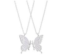 MALUGOGO Collier D'amitié en Argenté, Lot de 2 Colliers pour Meilleures Amies, Chaîne Délicate pour Présent Amitié, Bijou Féminin pour Porte-jour et Occasions Spéciales