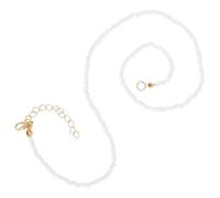 MALUGOGO Collier de Perles Élégant Chaîne Clavicule en Métal Blanc, Bijou de Collier Beaded Necklace pour Night Out