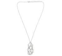 MALUGOGO Collier Pendentif Support Solide Cage Porte-pierre en Alliage de Zinc Argenté pour Création Bijoux Adapté la Fabrication de Colliers et Bracelets