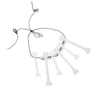 MALUGOGO Collier ras du cou léger en forme d'os d'Halloween avec pendentif en plastique pour plan de relations publiques et accessoires de costume d'Halloween