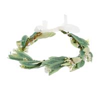 MALUGOGO Couronne de feuilles d'olivier imitation bandeau de mariée avec tissu léger, confortable à porter, pour carnaval et bal masqué, accessoire de cheveux