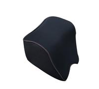 MALUGOGO Coussin Appui-tête Voiture Forme en U en Coton Noir à Mémoire de Forme Facile à Installer Double Usage pour Cou et Taille pour Assis en Voiture Toute Saison