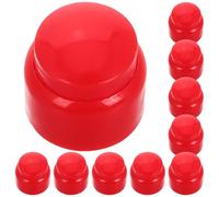 MALUGOGO Couvercles de Protection pour écrous, Bouchon en Plastique Rouge, Lot de 10 pièces, pour vis et boulons, Protection de sécurité, Usage intérieur et extérieur, électronique et