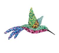 MALUGOGO Décoration Murale Oiseau en Fer Forgé, Décoration Suspendue Hummingbird Colorée, Ornement Mural pour Jardin et Murs Artistiques, Fer, Résistante la Rouille, Facile à Utiliser