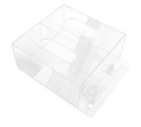 MALUGOGO Distributeur Mural Promoteur D'hygiène en Acrylique pour Moufles et Masques avec Deux Compartiments pour Environnements Professionnels et Centres Médicaux