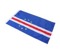 MALUGOGO Drapeau du Cap-Vert 0,9 x 1,5 m Bannière Polyester Résistant au Vent et Réduit la Déchirure Facile à Suspendre Prêt à l'emploi pour les matchs de football et les événements sportifs