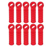 MALUGOGO Embouts de Manche à Balai Remplacement Facile Rouge 10pcs en Plastique 22mm Capuchon Ergonomique pour Balai et Serpillière pour Maison et Garage