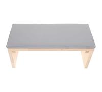 MALUGOGO Ensemble de repose-mains en bois avec coussin en cuir, coussin respirant de style russe pour salon de manucure, peut contenir une lampe à ongles ou un aspirateur, design simple et élégant