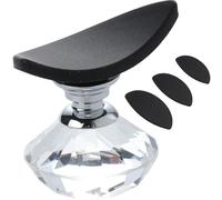 MALUGOGO Ensemble d'outils de fard à paupières en silicone avec poignée en diamant, 4 applicateurs de tampons de fard à paupières pour un look précis et une application pratique du maquillage, outil