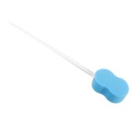 MALUGOGO Éponge de douche bleue avec poignée pour le dos, brosse à récurer extra longue et flexible pour exfolier sans être trop rugueuse en polypropylène et éponge accessoire de bain pour une