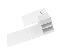 MALUGOGO Étagère amovible en acrylique pour extensions de cils avec support à pinces et plusieurs emplacements - Organiseur blanc léger pour les opérations d'extension de cils et les soins du visage à