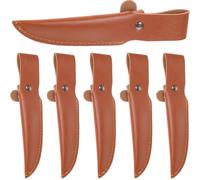 MALUGOGO Étui Protège-lames en Pu Réutilisable et Résistant à L'usure, Lot de 6 Pièces, Accessoires Couture Pratiques pour Couteaux Cuisine Plusieurs styles