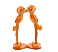 MALUGOGO Figurine de couple de singe en résine - Sculpture romantique d'amour pour décoration de salon, décoration d'animal compacte pour bureau, armoire, gâteau de mariage, cadeau de Saint-Valentin