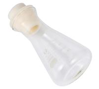 MALUGOGO Flacon Conique en Verre 100ml avec Bouchon en Liège sans Bulles pour Laboratoire et École, Bécher Conique à Large Ouverture pour Étudiants