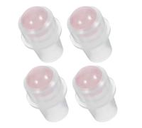 MALUGOGO Flacons à Bille Compatible 16mm pour Huiles Essentielles 4pcs 10ml Bille en Jade Rose Accessoires Réutilisables et Faciles à Utiliser pour Diffuseurs