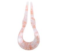 MALUGOGO Fourche à cheveux chinoise en forme de U pour femme Matériau acétate Rose Orange Grande vague Épingle à cheveux traditionnelle Accessoire pour cheveux