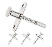 MALUGOGO Goupilles de Verrouillage à Ressort pour Éviter le Déverrouillage Accidentel en Acier Inoxydable Argenté Lot de 4 Loquet à Ressort Réglable Facile à Installer pour Lit Bébé