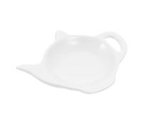 MALUGOGO Grand dessous de verre en céramique blanc décoratif multifonction pour sachets de thé pour maison, hôtel, restaurant, salons de thé, cuisine, étude, plat de rangement