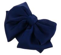 MALUGOGO Grande barrette à chignon avec nœud - Pince à cheveux - Filet en alliage - Tissu doux et tendance - Style élégant - Pour femme - Tenue d'entreprise avec uniformes
