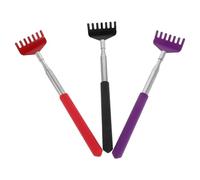 MALUGOGO Gratte-dos 7 Dents 3pcs Télescopique Extensible en Métal pour Massage Manuel, Poignée Longue, pour Usage Bureau et Domicile pour Usage Bureau et Domicile