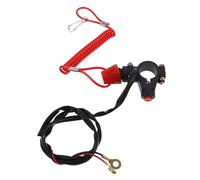 MALUGOGO Interrupteur D'arrêt D'urgence Compatible Double Coupe-circuit Guidon avec Cordon de Sécurité, Accessoire Atv Vtt pour Arrêt Moteur Rapide pour Moto Tout- 49-250 Cm3