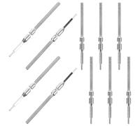MALUGOGO Kit de 10 Tiges de Montre en Acier pour Réparation Horlogère Rallonge de Tige de Montre Accessoire Pratique pour Remplacement Outil de Réparation Polyvalent