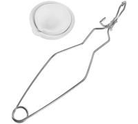 MALUGOGO Kit de Fusion Métal 3 Pièces en Céramique Petit Format Pince à Creuset Longue en Métal pour Fusion Or Argenté Cuivre, Ustensiles Laboratoire Résistants Haute Température