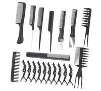 MALUGOGO Kit de peigne de coiffure multi-- Comprend 20 pinces à cheveux avec dents larges et peignes à double dents en plastique pour un usage domestique et professionnel