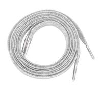 MALUGOGO Lacets Plats 120 Cm en Plastique Embouts Métalliques Argentés, Lacets Pratiques et Décontractés pour Chaussures de Sport, Baskets et Sneakers, Accessoires pour Course et Jogging