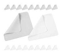 MALUGOGO Lingettes Nettoyage Lunettes Coton Pur 20 Pièces 10 Blanc 10 Gris Doux Non Pelucheux Réutilisables Polyvalentes pour Lentilles Caméra Bureau