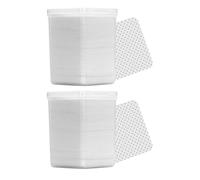 MALUGOGO Lingettes Nettoyantes en Coton Blanc Non Pelucheux 400 Pcs pour Démaquillage et Soin des Extensions de Cils, Lot de 2 Boîtes, pour Essuyer Flacon de Colle et Nail Art