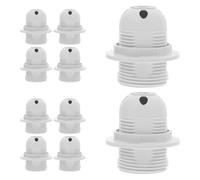 MALUGOGO Lot de 10 adaptateurs E27 avec vis d'ampoule - Filetage complet - Support de lampe à clipser - Base à vis sécurisée - Solutions d'éclairage pour animaux domestiques et matériaux - Maison et